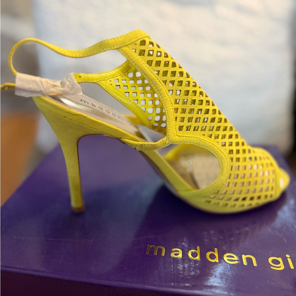 Madden Girl Yellow Mesh Heels